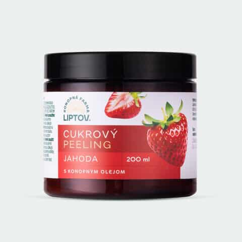 Cukrový peeling jahoda (s konopným olejom)